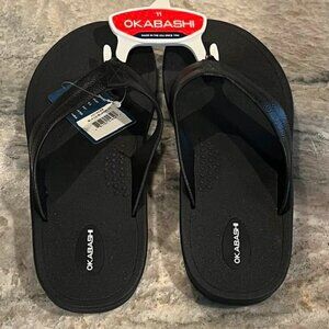NEW with tags Black Voyager Okabashi Flip Flops